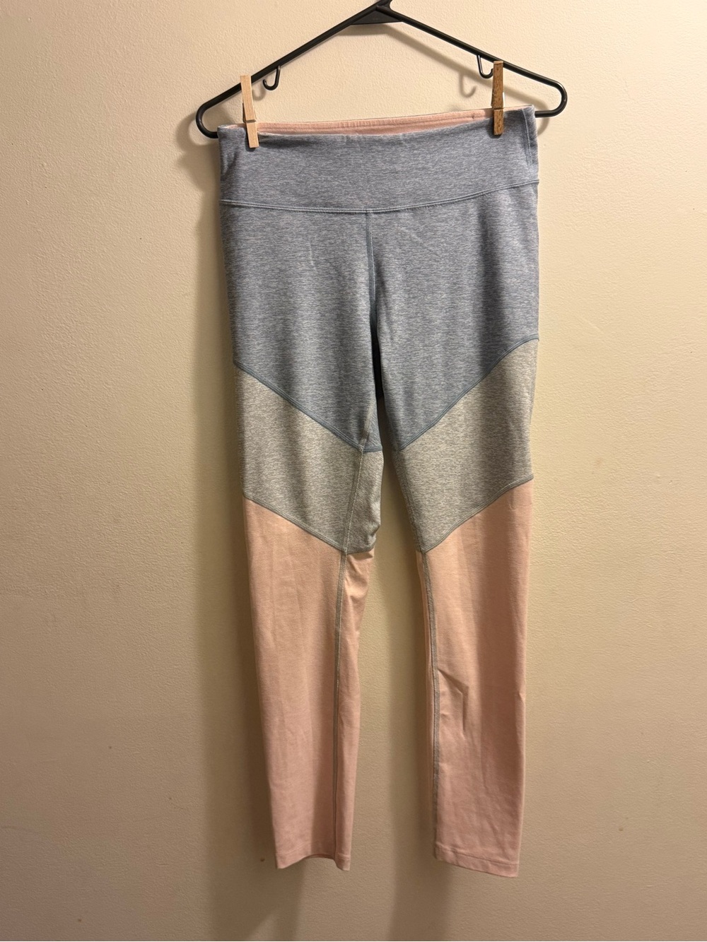 Women’s Colorblock Leggings - Pink, Gray & Light Blue